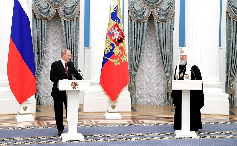 Патриарх РПЦ Кирилл заявил, что Путин никогда не отдавал ему приказов