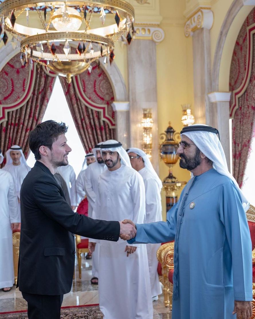 Основатель Telegram Дуров встретился с премьер-министром ОАЭ Аль-Мактумом
