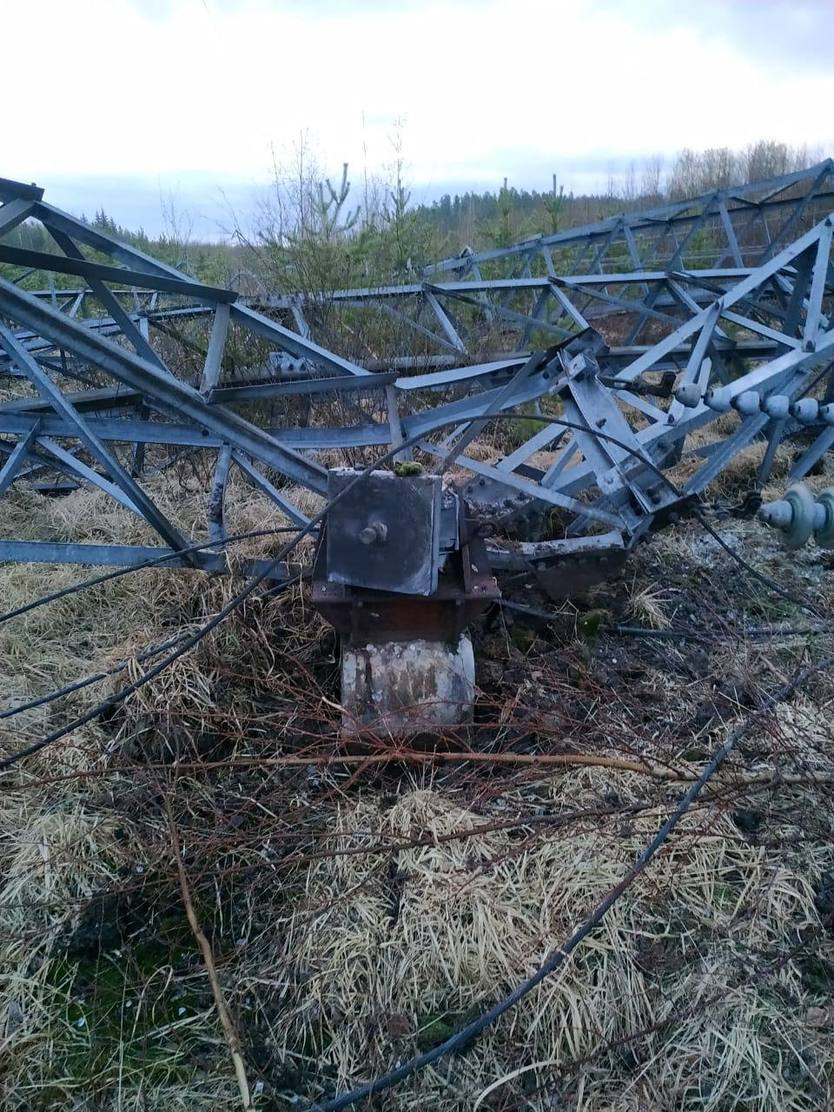 Шесть похожих на взрывчатку предметов нашли на ЛЭП в Ленинградской области