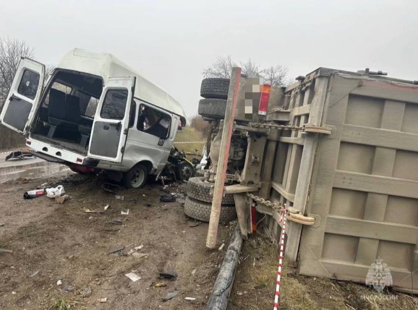 Семь человек погибли при столкновении грузовика и микроавтобуса на Ставрополье