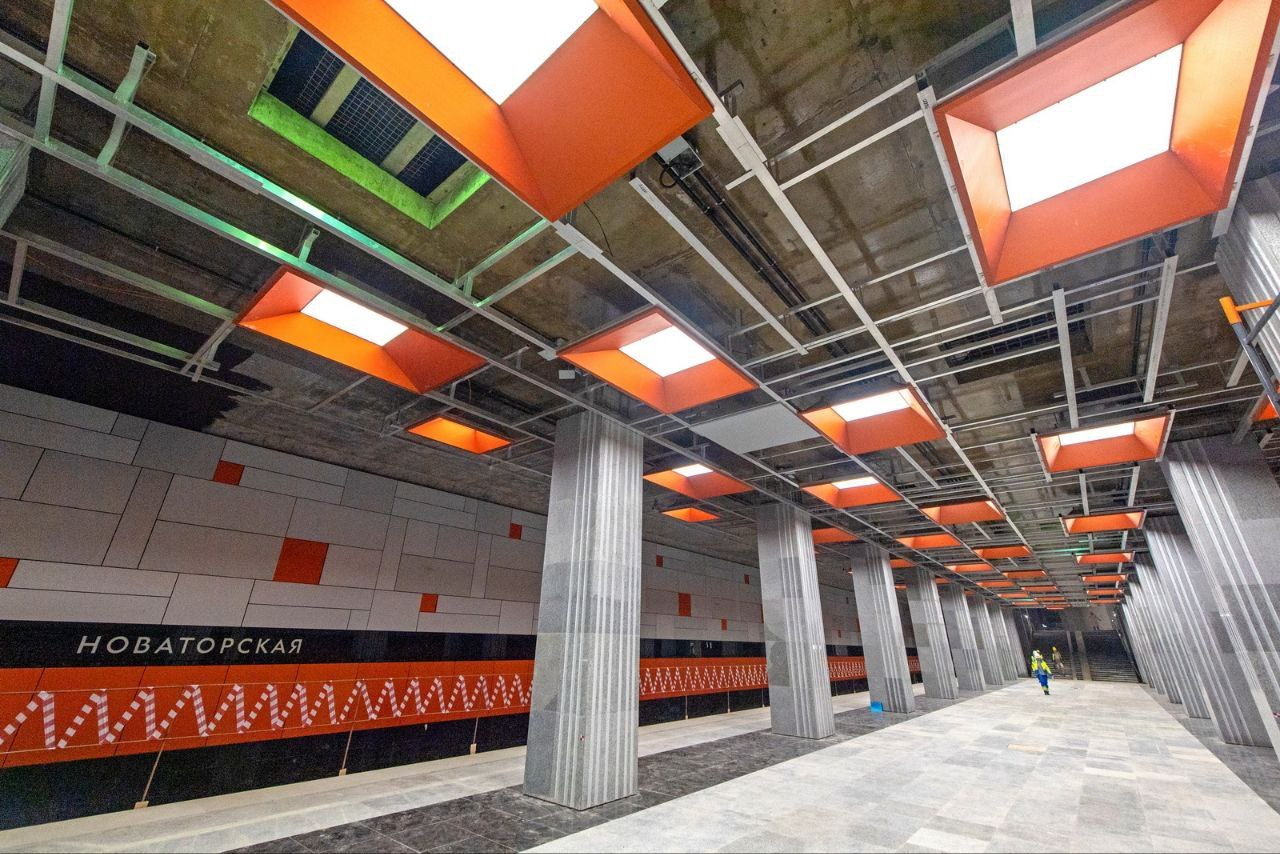 На станции «Новаторская» Троицкой линии метро установили 90% светильников