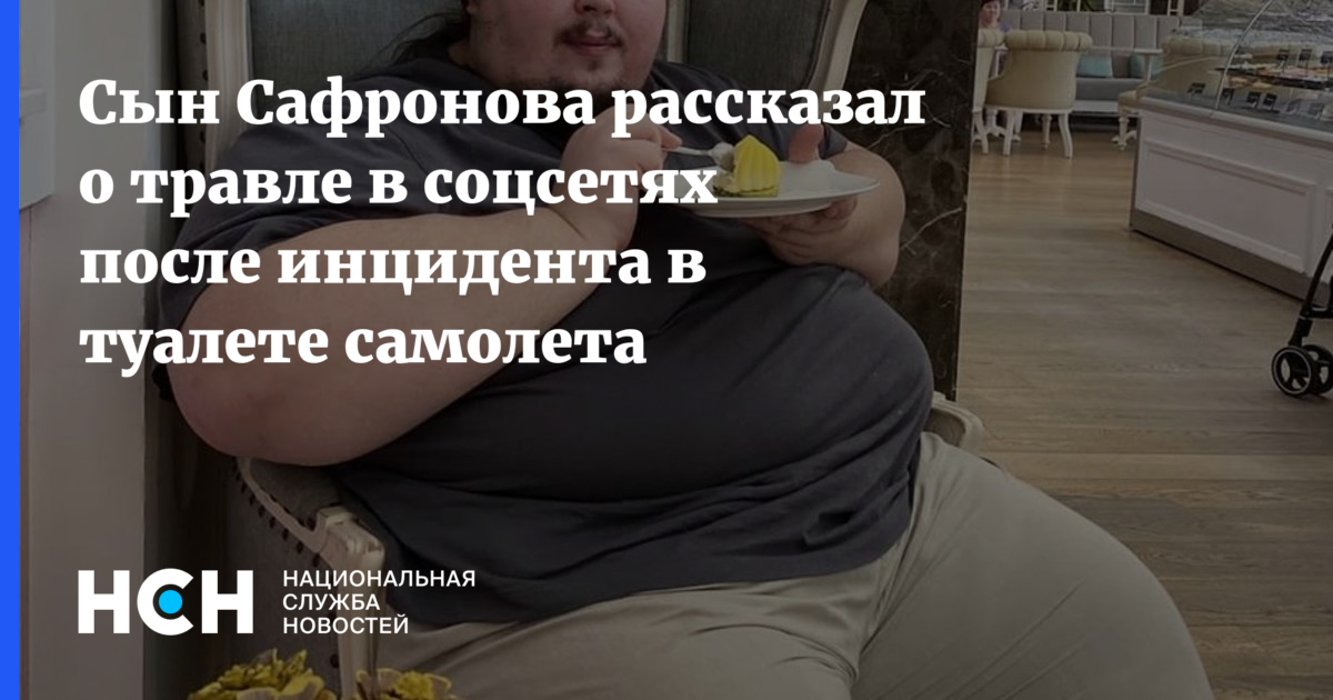 Засосало в туалете самолета сына Никоса Сафронова. Сына Никаса Сафронова засосало в унитаз.