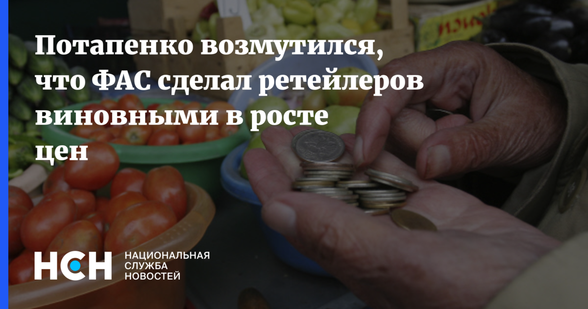 Потапенко возмутился, что ФАС сделал ретейлеров виновными
