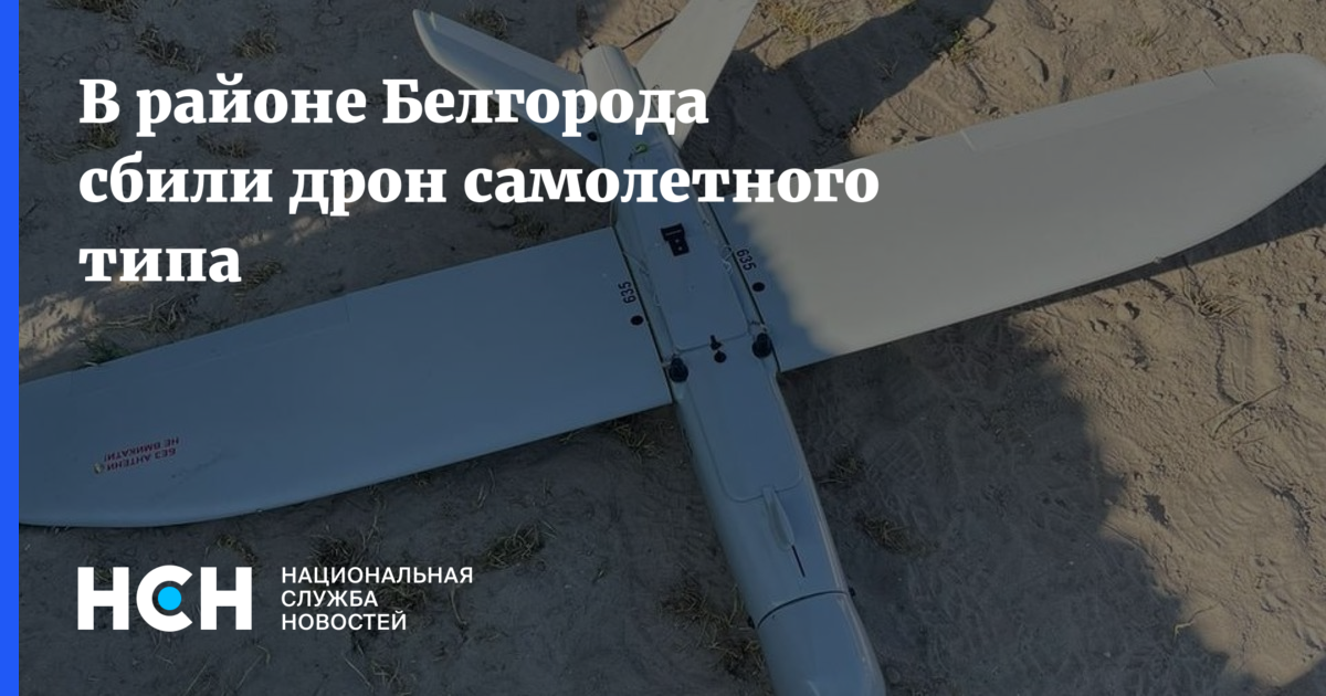 В районе Белгорода сбили дрон самолетного типа