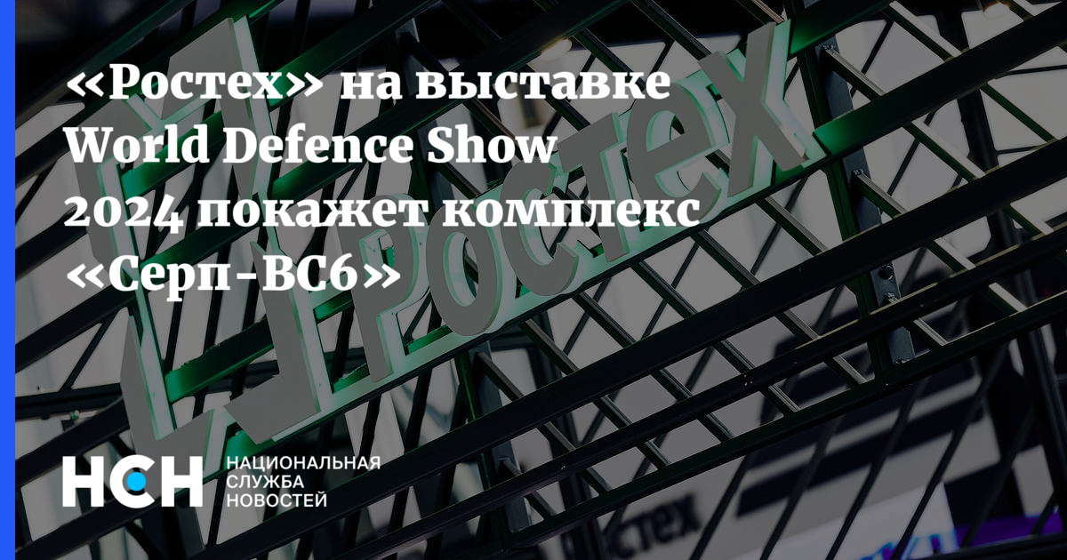 «Ростех» на выставке World Defence Show 2024 покажет комплекс «Серп-ВС6»