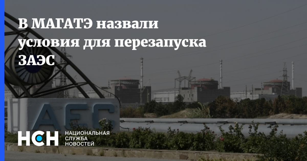 В МАГАТЭ назвали условия для перезапуска ЗАЭС